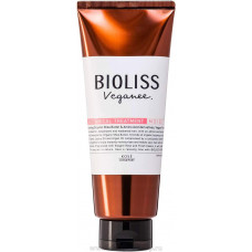 KOSE Bioliss Veganee Botanical Moist Увлажняющая органическая маска для волос, с натуральными маслами, аминокислотами и растительными экстрактами, с ароматом розы и черной смородины, туба 200г.