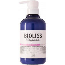 KOSE Bioliss Veganee Botanical Smooth Разглаживающий органический кондиционер для волос, с натуральными маслами, аминокислотами и растительными экстрактами, с ароматом розы и черной смородины, 480мл. 