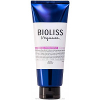 KOSE Bioliss Veganee Botanical Smooth Разглаживающая органическая маска для волос, с натуральными маслами, аминокислотами и растительными экстрактами, с ароматом розы и черной смородины, туба 200г.