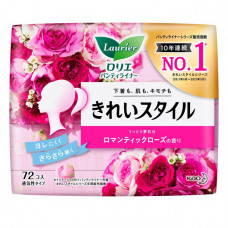 KAO "Laurier" Beautiful Style Romantic Rose Ежедневные гигиенические прокладки, с ароматом розы, длина: 14см, в упаковке 72шт.