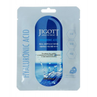 JIGOTT REAL AMPOULE MASK HYALURONIC ACID Увлажняющая ампульная маска с гиалуроновой кислотой 27мл