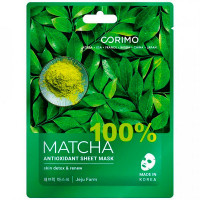 Corimo  Тканевая маска для лица "Антиоксидант" 100% MATCHA  22 г