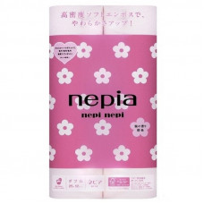 NEPIA Healing Aroma Botanical Bouquet Туалетная бумага двухслойная, с легким ароматом цветов и трав, цвет: светло-розовый, 25м. (12 рулонов).