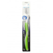 Fluorine Toothbrush Зубная щетка cо сверхтонкой двойной щетиной  (средней жесткости и мягкой) и прозрачной прямой ручкой, "Фтор"