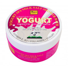 YOKO Скраб солевой ЙОГУРТ И МОЛОКО yogurt spa milk salt shower bath, 250 гр