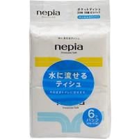  "NEPIA" "Premium Soft" Бумажные двухслойные носовые платки (водорастворимые) 10 шт./уп. (упаковка 6 шт.)