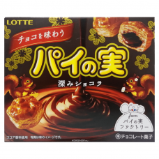 Печенье бисквитное Pie No Mi cо вкусом тёмного шоколада, Lotte, 69гр.