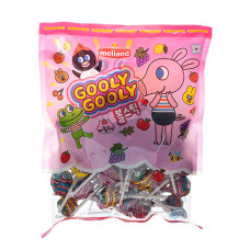 Карамель леденцовая Melland Gooly Gooly Ball Stick Candy фруктовое ассорти розовая пачка, 500г,
