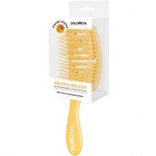 Solomeya Wet Detangler Brush Rectangular Mango / Расческа для сухих и влажных волос с ароматом манго MZ005