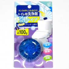 "Okazaki" Очищающая и дезодорирующая таблетка для бачка унитаза, окрашивающая воду в голубой цвет (с ароматом лаванды) 100гр