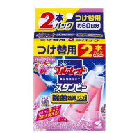 KOBAYASHI Bluelet Stampy Relaxing Aroma Дезодорирующий очиститель-цветок для туалетов, с цветочным ароматом, запасной блок 28гХ2шт.