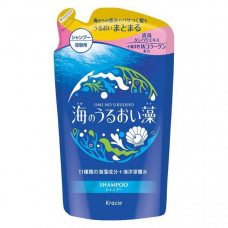 Kracie UMI NO URUOISO шампунь для волос с экстрактами морских водорослей 400 мл сменная упаковка