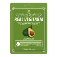 Питательная маска для сухой кожи с экстрактом авокадо FORTHESKIN Super Food Real Vegifarm Double Shot Mask Avocado