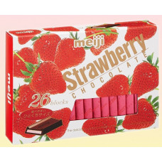 Шоколад Meiji 26 blocks Strawberry со вкусом клубники, к/к, 120г,