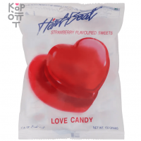 Конфета карамельная Hartbeat Jumbo Love Candy Strawberry со вкусом клубники, м/у 150г,