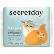 Ежедневные хлопковые прокладки «SECRETDAY PURE LOVE» XS 20 шт.
