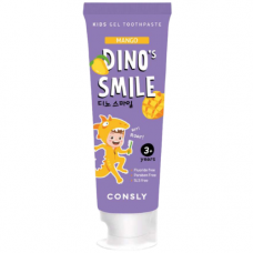  Детская гелевая зубная паста DINO's SMILE c ксилитом и вкусом манго, 60г, Consly