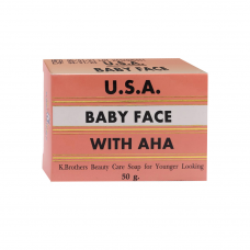 [K.BROTHERS] Мыло для лица Бэби Фэйс с AHA-кислотами, для возрождения и обновления кожи, от угрей и прыщей U.S.A. BIG M. K.BROTHERS Herbal Soap, 50 г