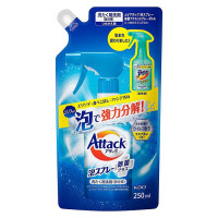 KAO Attack Sanitizing Plus Foam Spray Спрей-пятновыводитель для обработки пятен перед стиркой, с антибактериальным эффектом, мягкая упаковка с крышкой 720мл.