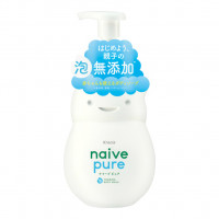 KRACIE Naive Pure Foam Body Soap Жидкое мыло-пенка для тела для всей семьи, без добавок, без аромата, помпа 550мл.