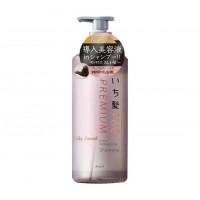 KRACIE Ichikami The Premium Silky Smooth Shampoo Восстанавливающий шампунь для гладких, шелковистых волос, с глубоким ароматом цветущей вишни, помпа 480мл.