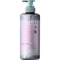 KRACIE Ichikami Smooth Care Shampoo Шампунь для поврежденных волос, разглаживающий, с ароматом цветущей горной вишни, помпа 480мл.