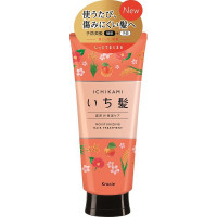 KRACIE Ichikami Double Moisturizing Care Treatment Маска для интенсивного увлажнения поврежденных волос, с ароматом абрикоса и цветущей горной вишни, туба 230г.
