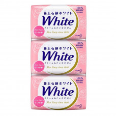 KAO Натуральное увлажняющее туалетное мыло "White" со скваланом (роскошный аромат роз) 85 г х 3 шт