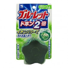 KOBAYASHI Bluelet Dobon Double Herb Таблетка для бачка унитаза очищающая и дезодорирующая, с эффектом окрашивания воды, с ароматом свежих трав, 120г.