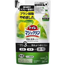 KAO Toilet Magiclean Deodorant  Clean Citrus Mint Чистящее и дезодорирующее средство для туалета, с цитрусово-мятным ароматом, мягкая упаковка 300мл.