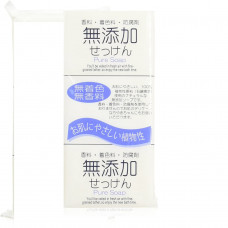 ND Натуральное кусковое мыло "No added pure soap" без добавок для всей семьи, кусок 100 г х 3 шт.