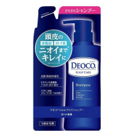 ROHTO Deoco Scalp Care Shampoo Шампунь для ухода за волосами и кожей головы против неприятного запаха, со сладким цветочным ароматом, мягкая упаковка 285мл.