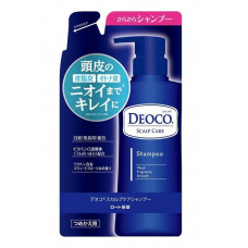 ROHTO Deoco Scalp Care Shampoo Шампунь для ухода за волосами и кожей головы против неприятного запаха, со сладким цветочным ароматом, мягкая упаковка 285мл.