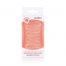 Solomeya Арома-расческа для сухих и влажных волос с ароматом Персика мини / Aroma Brush for Wet&Dry hair Peach mini, 1 шт