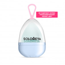 Solomeya Косметический спонж для макияжа, меняющий цвет “Blue-pink”/  Color Changing blending sponge Blue-pink в упаковке-яйцо LE