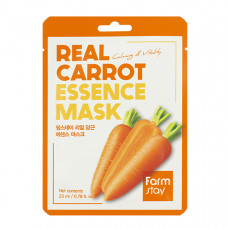 FARMSTAY Real Essence Mask Carrot  10шт*23мл Тканевая маска с экстрактом морковки