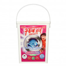Kresays Sensitive&Baby Экологичный гипоаллергенный стиральный порошок для детского белья  2,5кг, 120 стирок