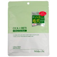 M10 Make in Cica+Reti 10days Face Mask. Маска на основе центеллы азиатской и ретинола на 10 дней 10шт 