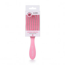 Solomeya Wet Detangler Mini Brush Rectangular Strawberry / Расческа для сухих и влажных волос Прямоугольная мини с ароматом Клубники