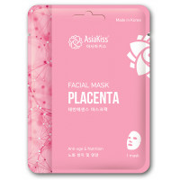 [ASIAKISS] Маска для лица тканевая ЭКСТРАКТ ПЛАЦЕНТЫ Placental Essence Facial Mask, 25 г
