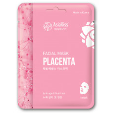 [ASIAKISS] Маска для лица тканевая ЭКСТРАКТ ПЛАЦЕНТЫ Placental Essence Facial Mask, 25 г