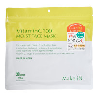 M04 Make in vitamin c100 moist face mask. Увлажняющие маски на основе витамина С100 30 шт