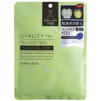 QF94 Quality 1st derma laser super teatree 100. Маска дермо лазер с маслом чайного дерева Tea Tree 100 7шт