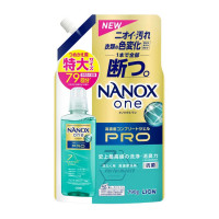 LION Nanox One Pro Высококонцентрированное жидкое средство для стирки белья, против загрязнений, неприятных запахов и изменений цвета, мягкая упаковка с крышкой 1400г.