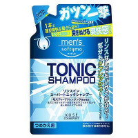 KOSE Mens Softymo Tonic Shampoo Мужской тонизирующий шампунь для волос, с цитрусовым ароматом, мягкая упаковка, 400мл.