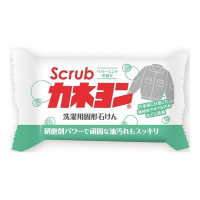 KANEYO SOAP Scrub Kaneyon Хозяйственное мыло для удаления масляных пятен с одежды, с ароматом мяты, 110г