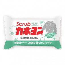 KANEYO SOAP Scrub Kaneyon Хозяйственное мыло для удаления масляных пятен с одежды, с ароматом мяты, 110г