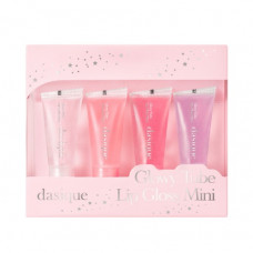 DASIQUE Glowy Tube Lip Gloss Mini Kit (3.7g*4) Лимитированный мини-набор глянцевых блесков (#Cool)