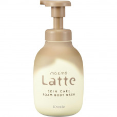 KRACIE Ma & Me Latte Body Soap Жидкое мыло для тела на основе аминокислот и ингредиентов растительного происхождения, с ароматом яблока и пиона, помпа 490мл.