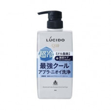 MANDOM Lucido Deodorant Shampoo Extra Cool Шампунь для мужчин (40+) для глубокой очистки кожи головы и удаления неприятного запаха, с флавоноидами, Q10 и увлажняющими ингредиентами, с охлаждающим эффектом, без аромата, 450мл.